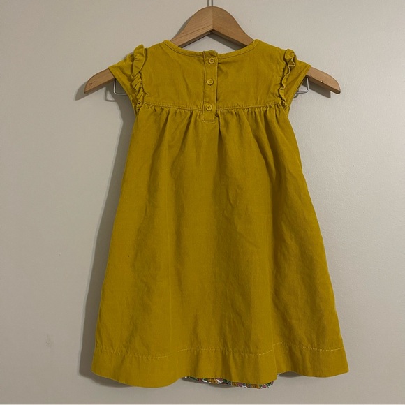 Mini Boden Mustard Yellow Corduroy Dress 5/6years - Picture 2 of 16